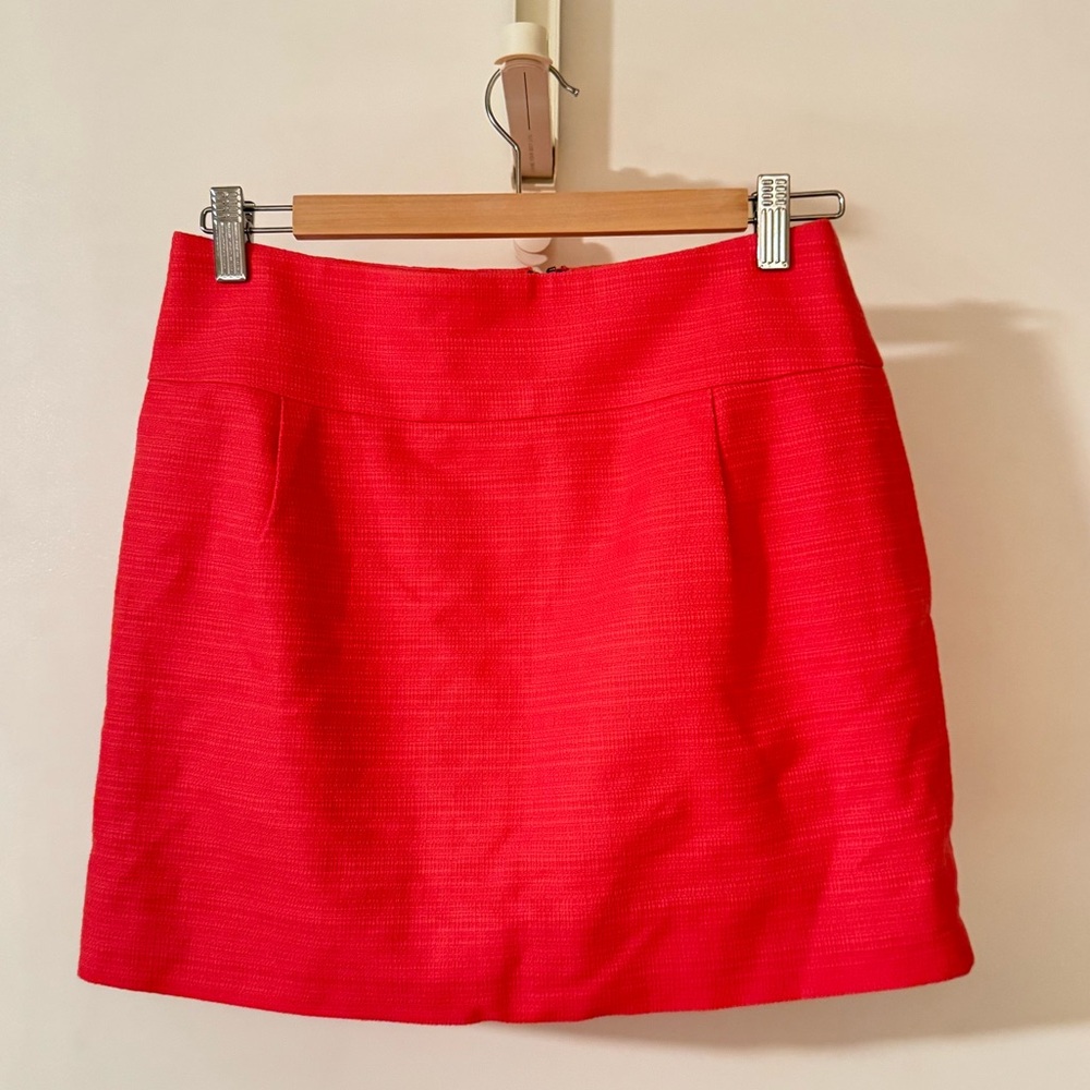 J. Crew Bold Scarlet Mini Skirt